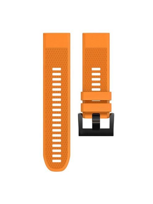 KALEBOL KLB-SJLWGJ-001 For Garmin Fenix 7X / Fenix 7X Pro Watch Band 26mm Triangular Diamond Pattern Silicone Strap - Orange