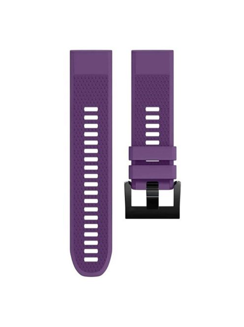 KALEBOL KLB-SJLWGJ-001 For Garmin Fenix 7X / Fenix 7X Pro Watch Band 26mm Triangular Diamond Pattern Silicone Strap - Purple