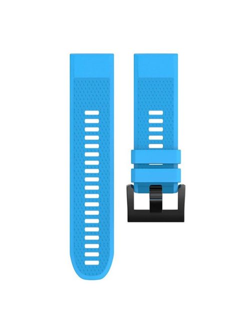 KALEBOL KLB-SJLWGJ-001 For Garmin Fenix 7X / Fenix 7X Pro Watch Band 26mm Triangular Diamond Pattern Silicone Strap - Sky Blue