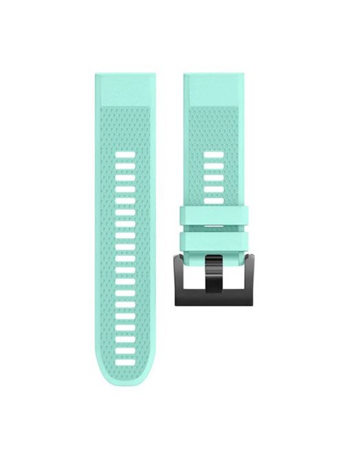 KALEBOL KLB-SJLWGJ-001 For Garmin Fenix 7X / Fenix 7X Pro Watch Band 26mm Triangular Diamond Pattern Silicone Strap - Teal Green