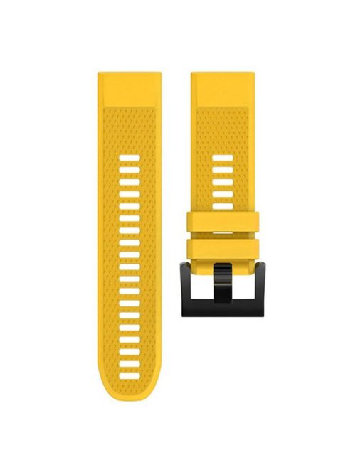 KALEBOL KLB-SJLWGJ-001 For Garmin Fenix 7X / Fenix 7X Pro Watch Band 26mm Triangular Diamond Pattern Silicone Strap - Yellow