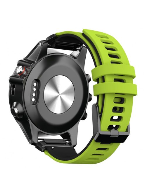 KALEBOL KLB-SSSCGJ-001 For Garmin Fenix 6X / Fenix 7X / Instinct 2X Smart Watch Band QuickFit 26mm Strap - Lime+Black