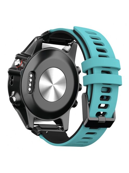 KALEBOL KLB-SSSCGJ-001 For Garmin Fenix 6X / Fenix 7X / Instinct 2X Smart Watch Band QuickFit 26mm Strap - Teal Green+Black