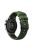 KALEBOL KLB-SSTXGJ-001 For Samsung Galaxy Watch6 Classic 43mm / 47mm / GarminActive 20mm Silicone Trapezoidal Watch Strap - Army Green+Black