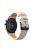 KALEBOL KLB-SSTXGJ-001 For Samsung Galaxy Watch6 Classic 43mm / 47mm / GarminActive 20mm Silicone Trapezoidal Watch Strap - White+Orange