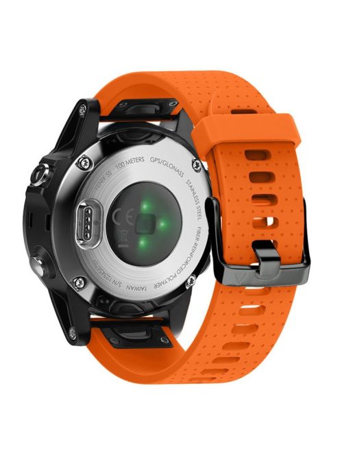 KALEBOL KLB-YDGJ-001 For Garmin Fenix 7S / Fenix 7S Pro Watch Strap 20mm Dot Texture Silicone Watchbands - Orange