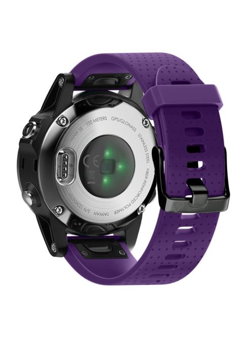 KALEBOL KLB-YDGJ-001 For Garmin Fenix 7S / Fenix 7S Pro Watch Strap 20mm Dot Texture Silicone Watchbands - Purple