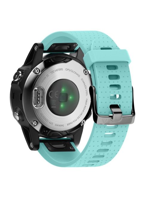 KALEBOL KLB-YDGJ-001 For Garmin Fenix 7S / Fenix 7S Pro Watch Strap 20mm Dot Texture Silicone Watchbands - Teal Green