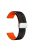 Magnetic Silicone Strap for Garmin vivomove Trend / Style / Luxe , Dual Color 20mm Watch Band with Silver Folding Buckle - Black+Orange