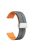 Magnetic Silicone Strap for Garmin vivomove Trend / Style / Luxe , Dual Color 20mm Watch Band with Silver Folding Buckle - Grey+Orange