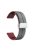 Magnetic Silicone Strap for Garmin vivomove Trend / Style / Luxe , Dual Color 20mm Watch Band with Silver Folding Buckle - Grey+Wine Red