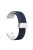 Magnetic Silicone Strap for Garmin vivomove Trend / Style / Luxe , Dual Color 20mm Watch Band with Silver Folding Buckle - Midnight Blue+White