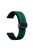 Magnetic Watch Band for Garmin vivomove Trend / Style / Luxe , 20mm Silicone Dual Color Sport Straps with Black Folding Buckle -  Blackish Green+Black