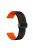 Magnetic Watch Band for Garmin vivomove Trend / Style / Luxe , 20mm Silicone Dual Color Sport Straps with Black Folding Buckle - Black+Orange