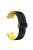 Magnetic Watch Band for Garmin vivomove Trend / Style / Luxe , 20mm Silicone Dual Color Sport Straps with Black Folding Buckle - Black+Yellow