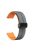 Magnetic Watch Band for Garmin vivomove Trend / Style / Luxe , 20mm Silicone Dual Color Sport Straps with Black Folding Buckle - Grey+Orange