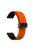 Magnetic Watch Band for Garmin vivomove Trend / Style / Luxe , 20mm Silicone Dual Color Sport Straps with Black Folding Buckle - Orange+Black