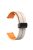 Magnetic Watch Band for Garmin vivomove Trend / Style / Luxe , 20mm Silicone Dual Color Sport Straps with Black Folding Buckle - Starlight+Orange