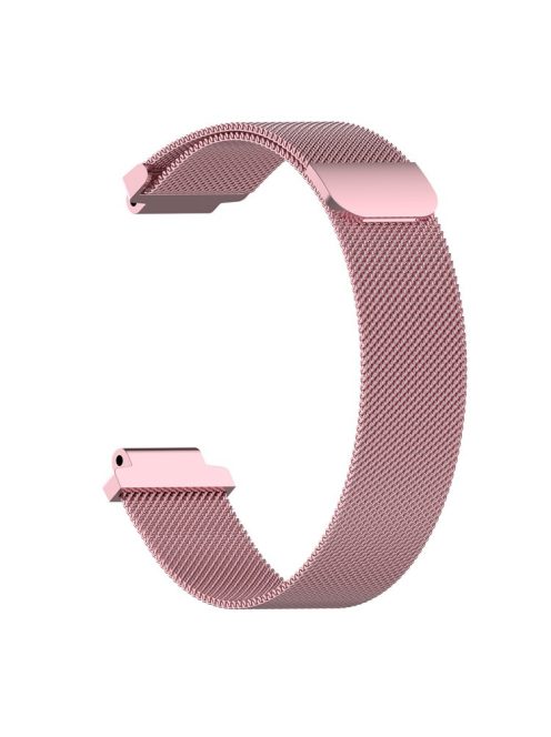 Milanese Fine Mesh Stainless Steel Smart Watch Band for Garmin Forerunner 220/230/235/630/620/735 - Pink