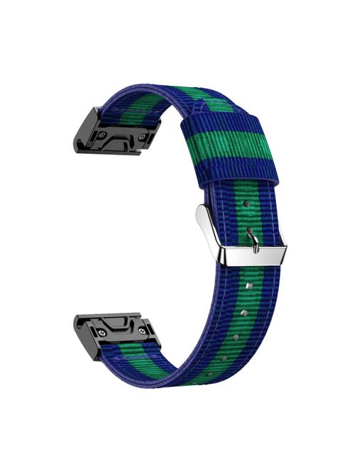 Nylon Watch Band Strap Replacement for Garmin Fenix 5 - Blue / Green / Blue