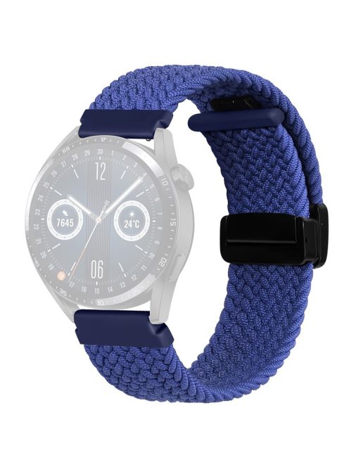 Nylon Watch Bands for Garmin vivomove Trend / Style / Luxe , 20mm Folding Buckle Adjustable Braided Strap - Blue