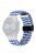 Nylon Watch Bands for Garmin vivomove Trend / Style / Luxe , 20mm Folding Buckle Adjustable Braided Strap - Blue+White Wavy Pattern