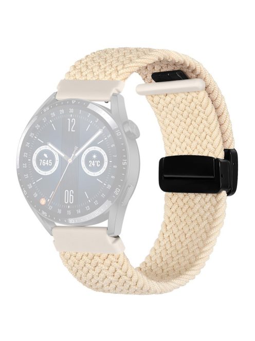 Nylon Watch Bands for Garmin vivomove Trend / Style / Luxe , 20mm Folding Buckle Adjustable Braided Strap - Starlight