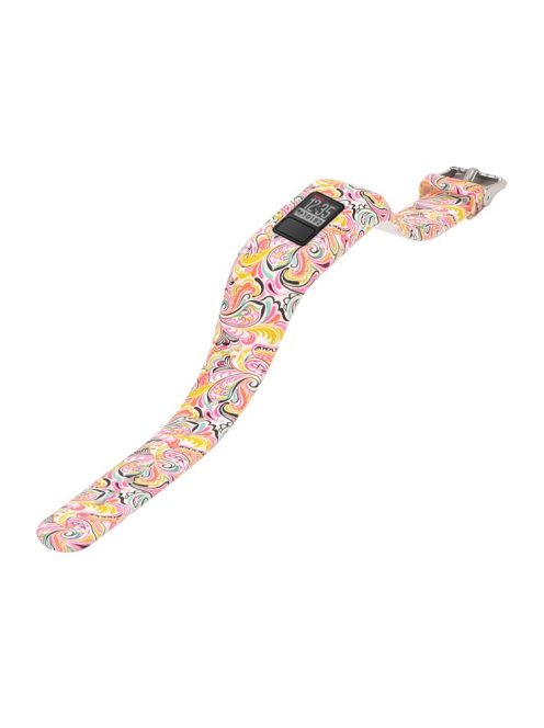 Pattern Printing Adjustable Sports Flexible Silicone Watch Strap for Garmin Vivofit JR - Facial Makeup