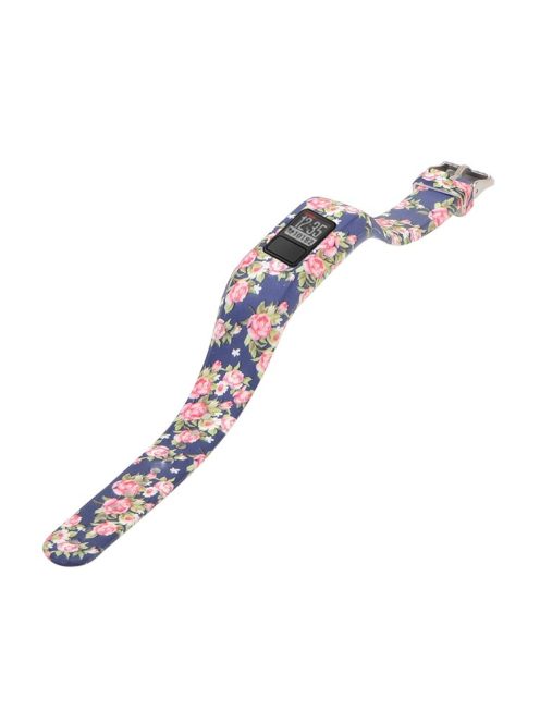 Pattern Printing Adjustable Sports Silicone Replacement Wrist Watch Band for Garmin Vivofit JR - Pink Rose