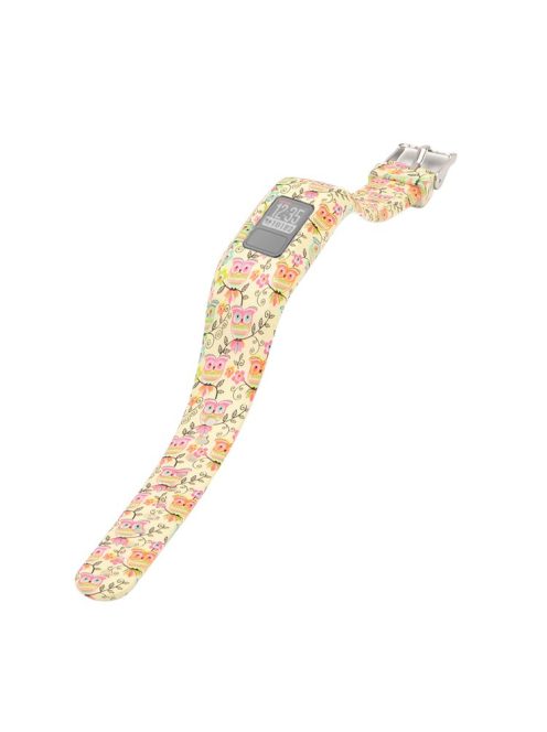 Pattern Printing Silicone Watch Band for Garmin Vivofit 3, Replacement Wrist Strap, Length: 23cm - Cute Owls