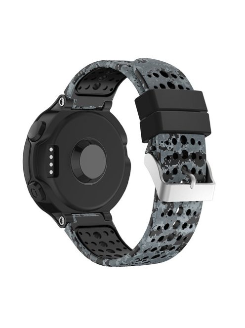 Pattern Printing Soft Silicone Watch Band for Garmin Forerunner 220/230/235/620/63 - All Black