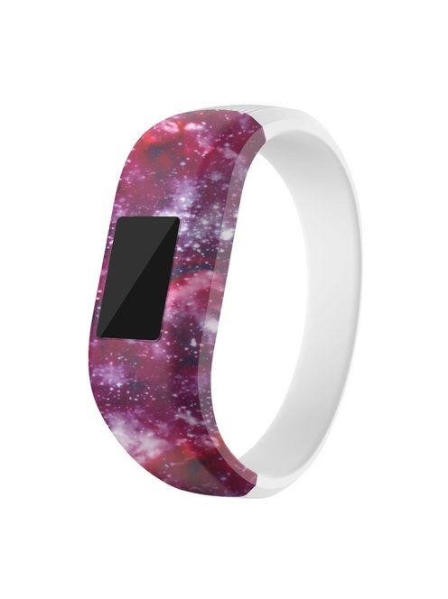 Pattern Printing Wristband Strap for Garmin Vivofit JR, Size: L - Red Galaxy