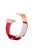 Rhinestones Decor Ceramic+Genuine Leather Watchband Wrist Strap for Garmin Vivoactive 4 - Red