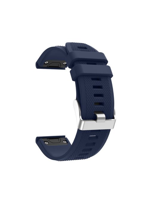 Rhombus Texture Silicone Watch Band Strap for Garmin Forerunner 935 - Dark Blue