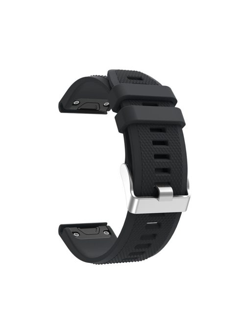 Rhombus Texture Soft Silicone Watch Band for Garmin Forerunner 935 - Black