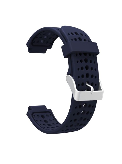 Round Holes Silicone Watch Band Strap for Garmin Forerunner 220/230/235/620/630 - Dark Blue