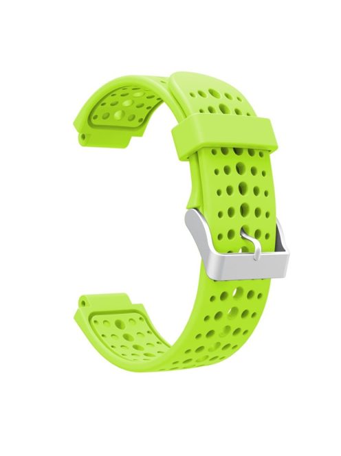 Round Holes Silicone Watch Band Strap for Garmin Forerunner 220/230/235/620/630 - Green