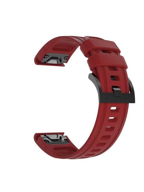 Silicone Smart Watch Strap Replacement for Garmin Fenix 7S/6S Pro/6S/6X/6/5S Plus/5S/Instinct 2S - Wine Red