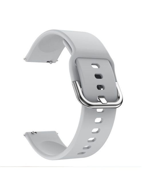 Silicone Solid Color Watch Strap for Garmin Vivoactive 4S, Vivomove 3S, Etc - Grey