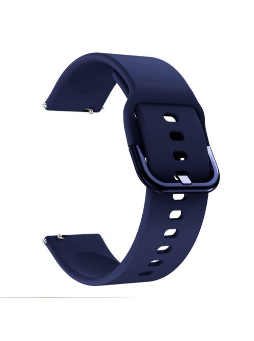 Silicone Solid Color Watch Strap for Garmin Vivoactive 4S, Vivomove 3S, Etc - Midnight Blue