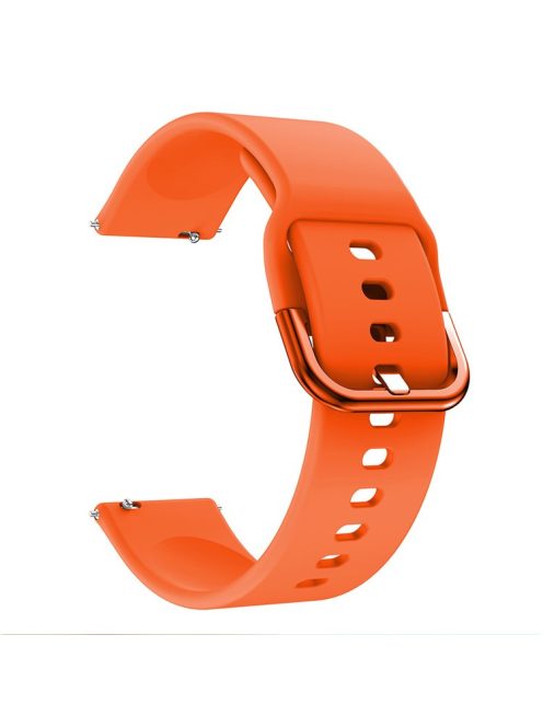 Silicone Solid Color Watch Strap for Garmin Vivoactive 4S, Vivomove 3S, Etc - Orange