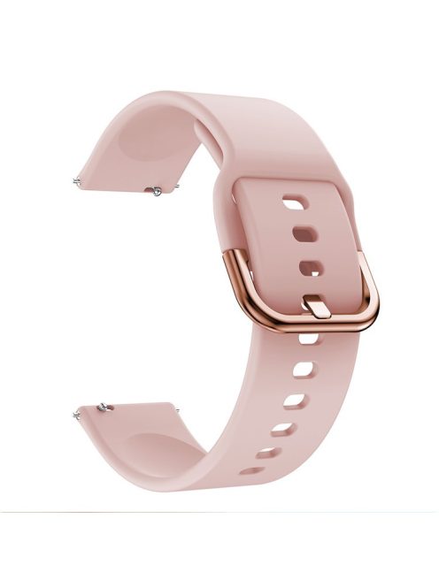 Silicone Solid Color Watch Strap for Garmin Vivoactive 4S, Vivomove 3S, Etc - Pink