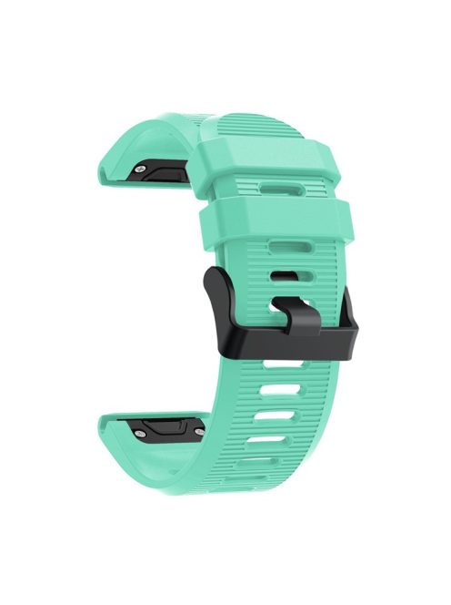 Silicone Sport Watch Band with Black PC Buckle for Garmin Fenix 5X Plus - Light Green