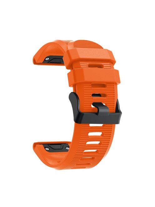 Silicone Sport Watch Band with Black PC Buckle for Garmin Fenix 5X Plus - Orange