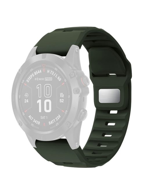 Silicone Strap for Garmin Quickfit 26mm / Fenix 7X Pro / Fenix 7X Replacement Watch Band - Army Green