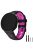 Silicone Watch Band Black Buckle with Connecting Rods for Garmin Forerunner 735XT 220 230 235 620 630 - Black / Rose