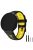 Silicone Watch Band Black Buckle with Connecting Rods for Garmin Forerunner 735XT 220 230 235 620 630 - Black / Yellow