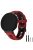 Silicone Watch Band Black Buckle with Connecting Rods for Garmin Forerunner 735XT 220 230 235 620 630 - Red / Black