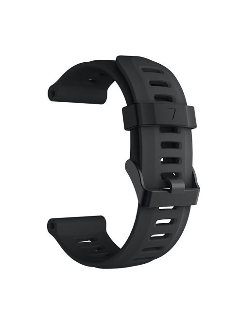 Silicone Watch Band Bracelet for Garmin Fenix 5X/Fenix 3 Metal Buckle Smart Watch Strap - Black