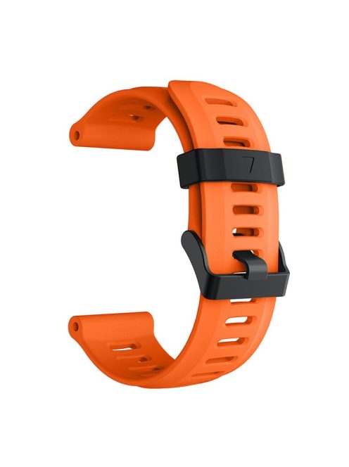 Silicone Watch Band Bracelet for Garmin Fenix 5X/Fenix 3 Metal Buckle Smart Watch Strap - Orange